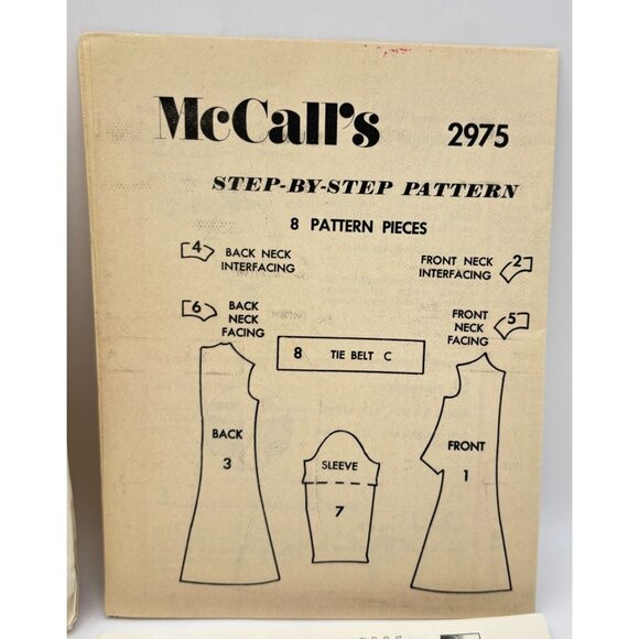 McCalls 2975 Dress Size 14 Vintage Post Cereal Pattern E Version Uncut 1970s - Picture 4 of 6